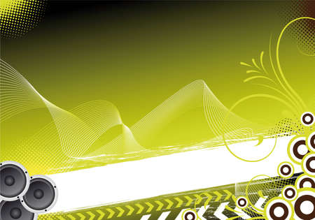 green abstract party background with ornamentsの写真素材