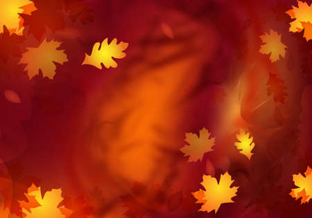 an abstract autumn design / illustration for backgroundの写真素材