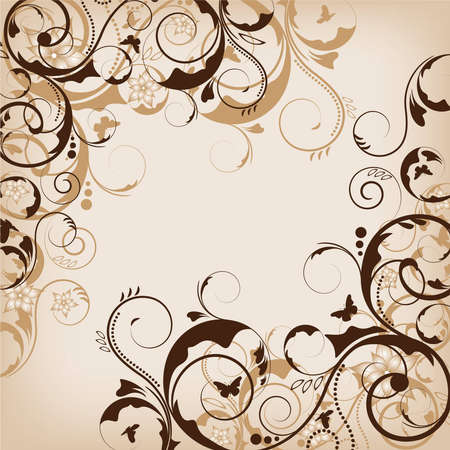 an abstract brown flower design for backgroundのイラスト素材