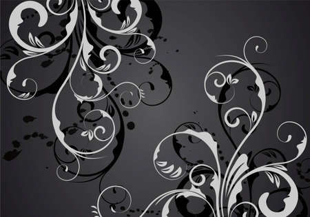 an abstract black vector ornament for designのイラスト素材