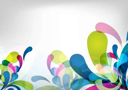 an abstract colorful vector background in splash styleの写真素材
