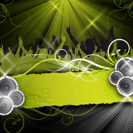 an abstract green vector party / event designの写真素材