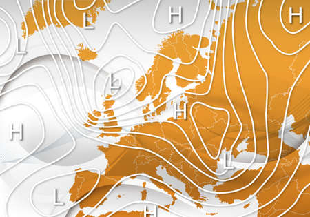 A Weather Map of Europeの写真素材