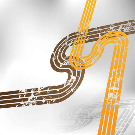 an abstract retro background with grungy linesの写真素材