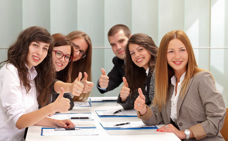 A business team sitting on a meetingの写真素材