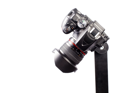 DSLR camera on tripod to create virtual toursの写真素材