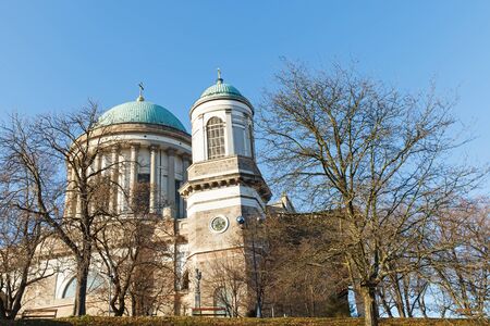 Beautiful view of the Basilica in Esztergom, Hungaryの写真素材