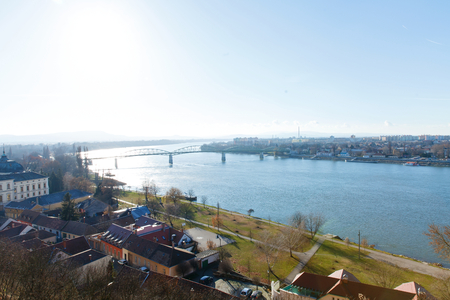 Picture of the beautiful view in Esztergom, Hungaryの写真素材
