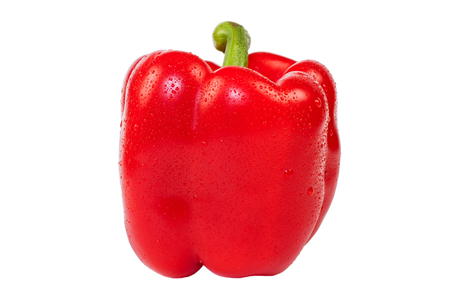 Picture of juicy red california pepper on isolated backgroundの写真素材