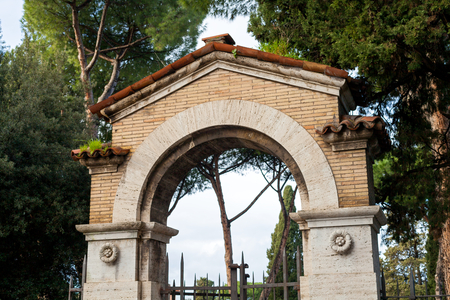 Beautiful picture of roman architecture in Rome, Italy - ruins of ancient roman cultureの写真素材