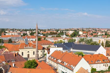 Beautiful picture of ancient city of Eger located in Hungaryの写真素材