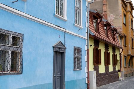 Buildings in the center of the famous city of Sibiu, situated in Romania