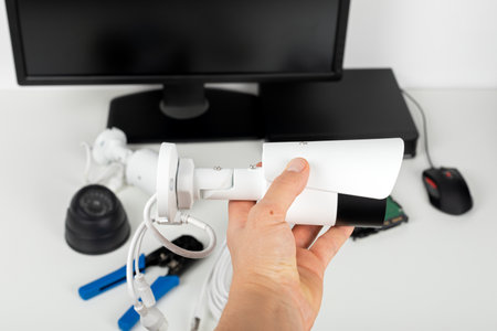 Picture of video surveillance installation for safety home - security camera