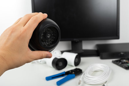Picture of video surveillance installation for safety home - security camera