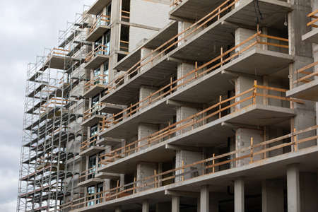 Construction of a residential area in Budapest, Hungaryの写真素材