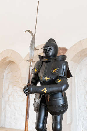 Exposition of a medieval knight armor  in a museum in Hungaryの写真素材