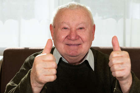 Picture of a elderly man at home