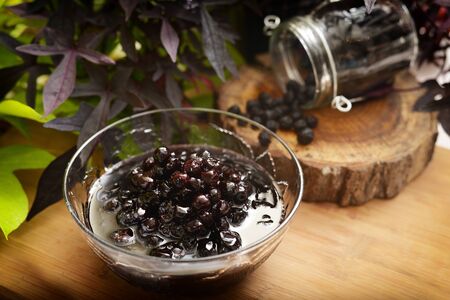 Forrest Berries - Aronia Blueberry - Natural and organic Jam, Marmalade の写真素材