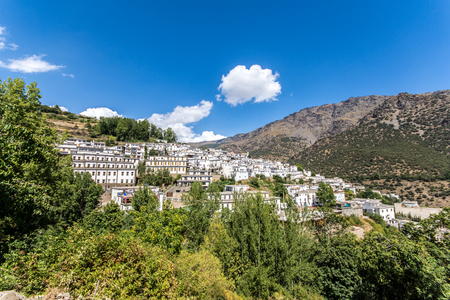 Panoramic view on mediterranean village Trevelez / Spainの写真素材