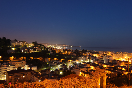 Nice city at nightの写真素材