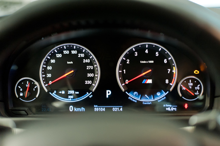 Dashboard of modern german carの写真素材