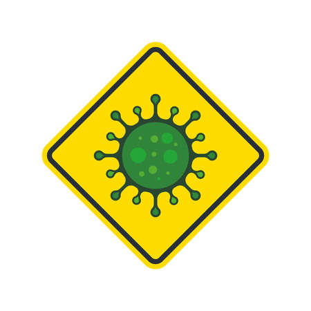 Corona virus or bacteria icon design and illustration Logo Templateのイラスト素材