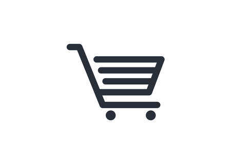 Shopping chart icon vector symbol template. Cart. Shop. Store. e-commerce. Market. Commercial. App store. Shop. Buy. e-shop. Hypermarket. Marketing. Comes out. Supermarket. Buyer. Add.のイラスト素材