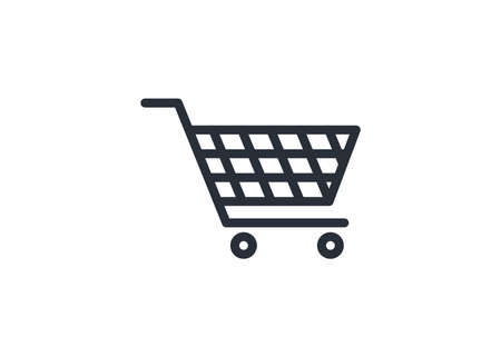 Shopping chart icon vector symbol template. Cart. Shop. Store. e-commerce. Market. Commercial. App store. Shop. Buy. e-shop. Hypermarket. Marketing. Comes out. Supermarket. Buyer. Add.のイラスト素材