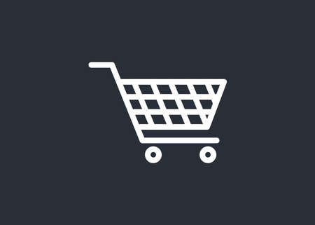 Shopping chart icon vector symbol template. Cart. Shop. Store. e-commerce. Market. Commercial. App store. Shop. Buy. e-shop. Hypermarket. Marketing. Comes out. Supermarket. Buyer. Add.のイラスト素材