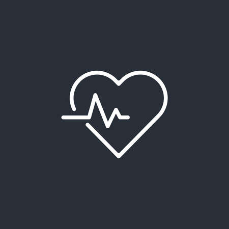 Heartbeat Icon Vector Illustration Logo Templateのイラスト素材