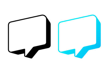 3D blank empty vector speech bubbles. Chat, inbox, dialog, message, question, communicationのイラスト素材