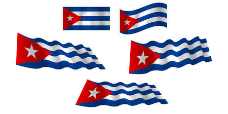 Cuba flag. Happy independence day of Cuba. Vector illustration.のイラスト素材