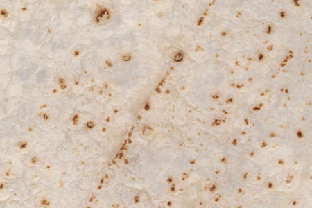 Tortilla mexican food texture in white background. Wrap textureの写真素材