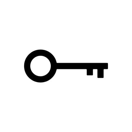 Key vector, lock element in trendy flat design. Icon in trendy flat style isolated on background. Key icon page symbol for your web site design Key icon logo, app, UI. Key icon illustration.のイラスト素材