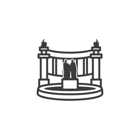 Outline Ecuador Guayas Guayaquil City cityscape monument symbol building. Trendy Vector Illustration linear art design style. Business Travel and Tourism Concept with Historic Architecture.のイラスト素材