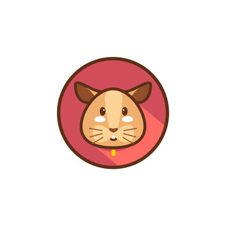 Hamster graphic vector line icon. Simple element illustration. Hamster icon for your design. Can be used for web and mobile. Thin line outline symbol pets for veterinary clinic, zoo, petfood.のイラスト素材