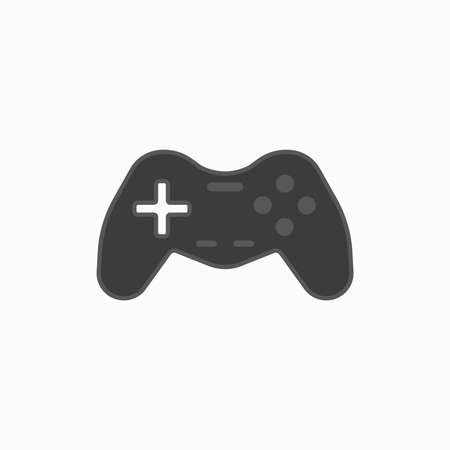 Video game control line style icon vector illustration design. Joystick to game console. Control panel. Consumer goods. Commodities. Flat controller gaming graphic. Logo.のイラスト素材