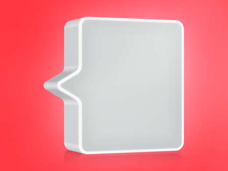 Speech bubble isolated. 3D illustration render. balloon text comic clouds.の写真素材