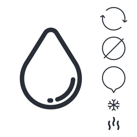 Vector drop icon on flat background.のイラスト素材