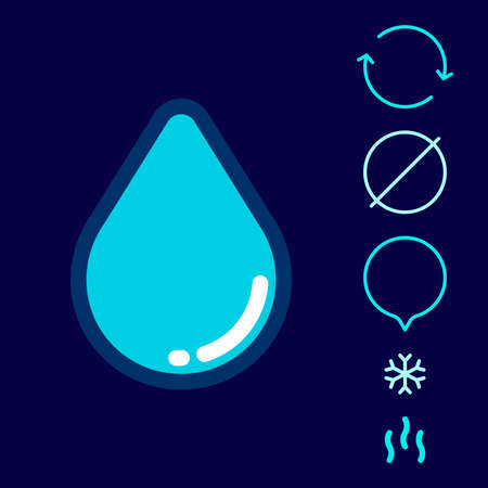 Vector drop icon on flat background.のイラスト素材
