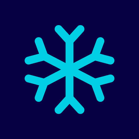 Snowflake icon vector. Snow signのイラスト素材