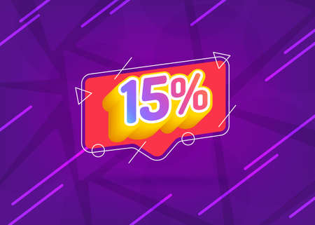 15% OFF Sale. Discount Price. Special Offer Marketing Ad. Discount Promotion. Sale Discount Offer. 15% Discount Special Offer Banner Design Template. Gradient.のイラスト素材