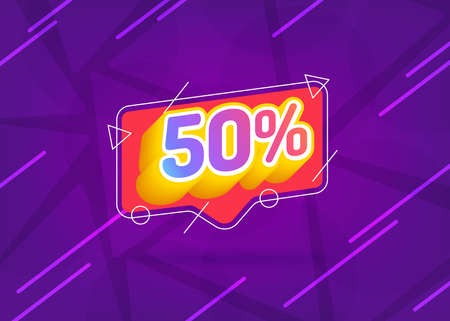 50% OFF Sale. Discount Price. Special Offer Marketing Ad. Discount Promotion. Sale Discount Offer. 50% Discount Special Offer Banner Design Template. Gradient.のイラスト素材