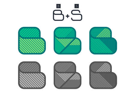 B and S Initial icon. Monogram BS icon. Typography concept vector for identity, corporate or company symbol. Creative brand letter. Modern template.のイラスト素材