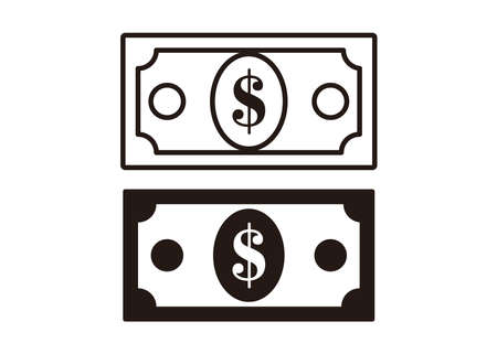 Money and payment related line icon. Vector.のイラスト素材