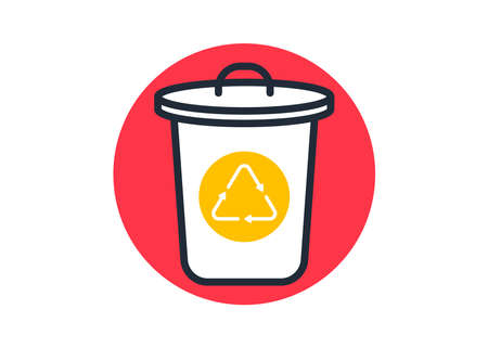 Recycle bin icon vector. Trash can icon symbol isolatedのイラスト素材