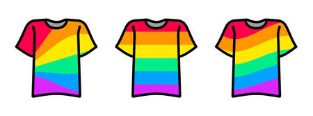 Pride T-shirt. Shirt LGBT Flag. Vector illustration.のイラスト素材