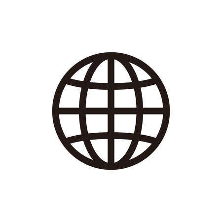 Simple globe related outline icon. Element for mobile concept and web apps. Thin line vector icon for website design and development, app development. Premium pack.のイラスト素材