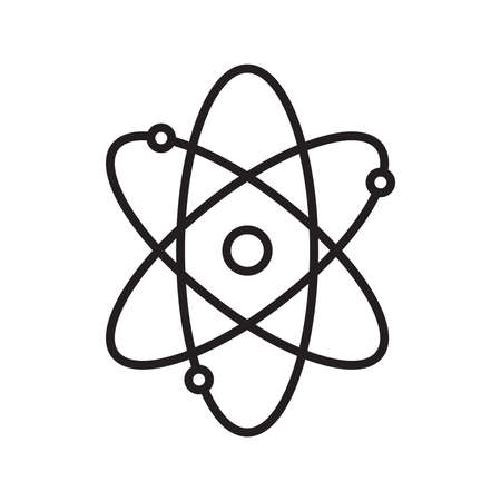 Structure of the atom. atom icon. vector illustrationのイラスト素材