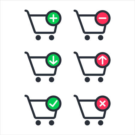 Shopping cart icon vector. Isolated on white background.のイラスト素材